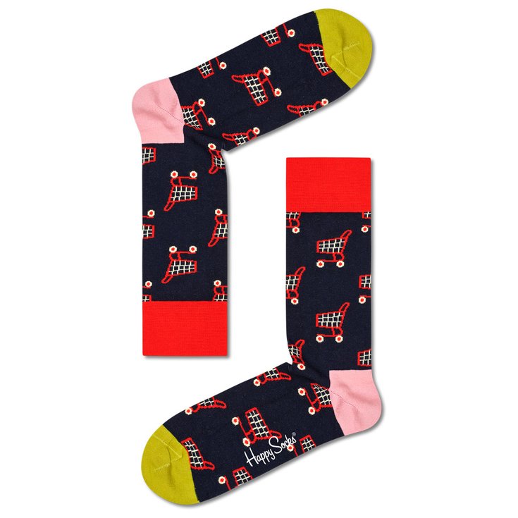Happy Socks Chaussettes Shop Til You Drop Bleu Foncé Présentation