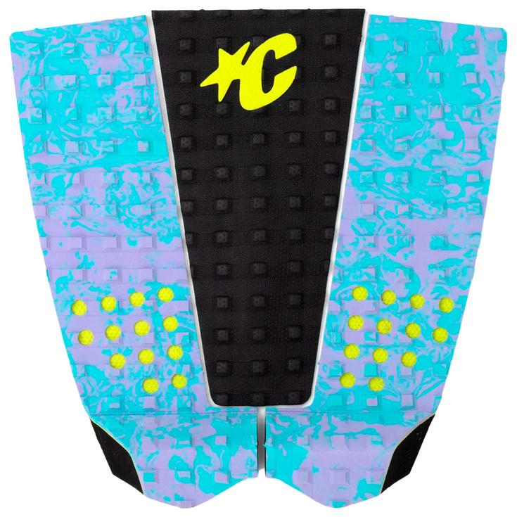 Creatures Pad Surf Italo Ferreira Fluro Blue Lavender Swirl Black Présentation