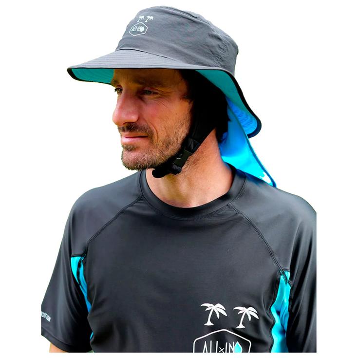 All-In Bob Surf Hat Black Turquoise Présentation