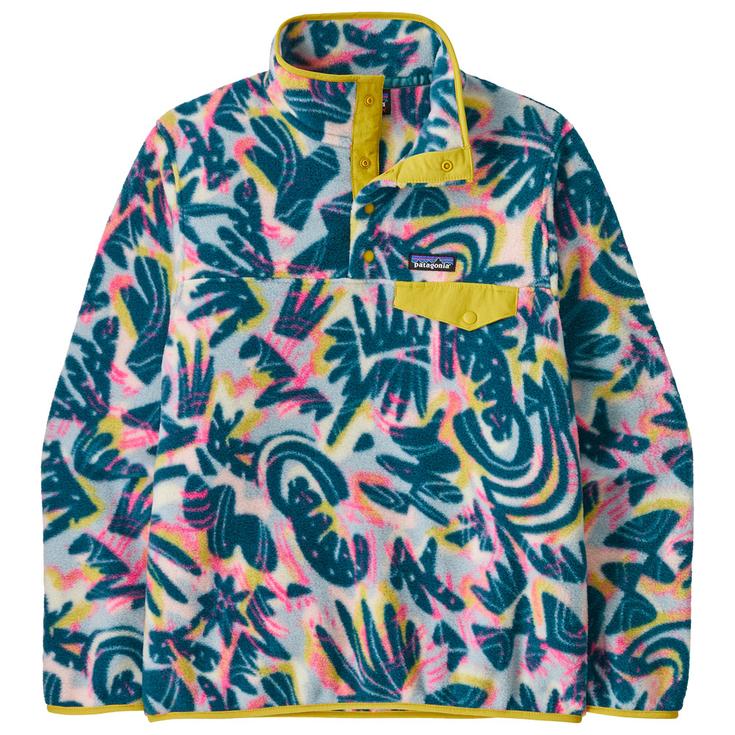 Patagonia Pull Women’s Lightweight Synchilla Snap-T Wild Botanist Tidal Teal Présentation