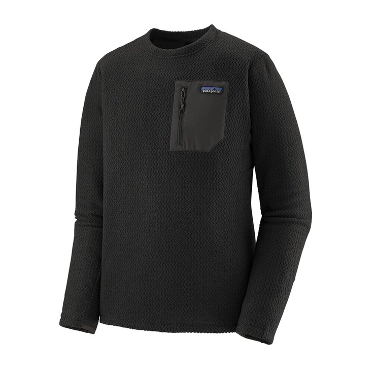 Patagonia Polaire Patagonia Men's R1 Air Crew Black Profil