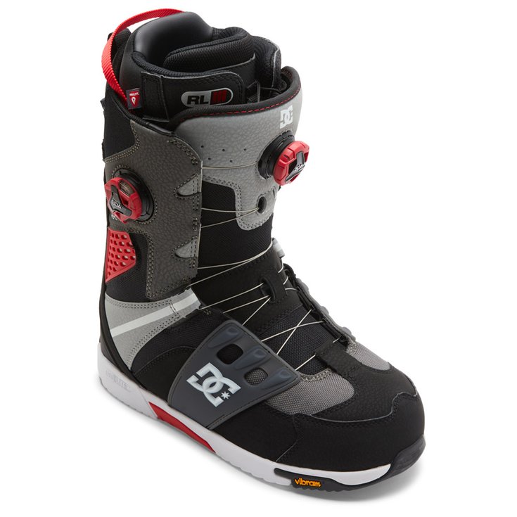 DC Boots Phantom Black Grey Red Présentation
