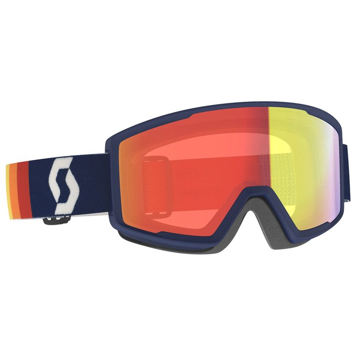 Scott Masque de Ski Factor Pro Retro Blue Enhancer Red Chrome 