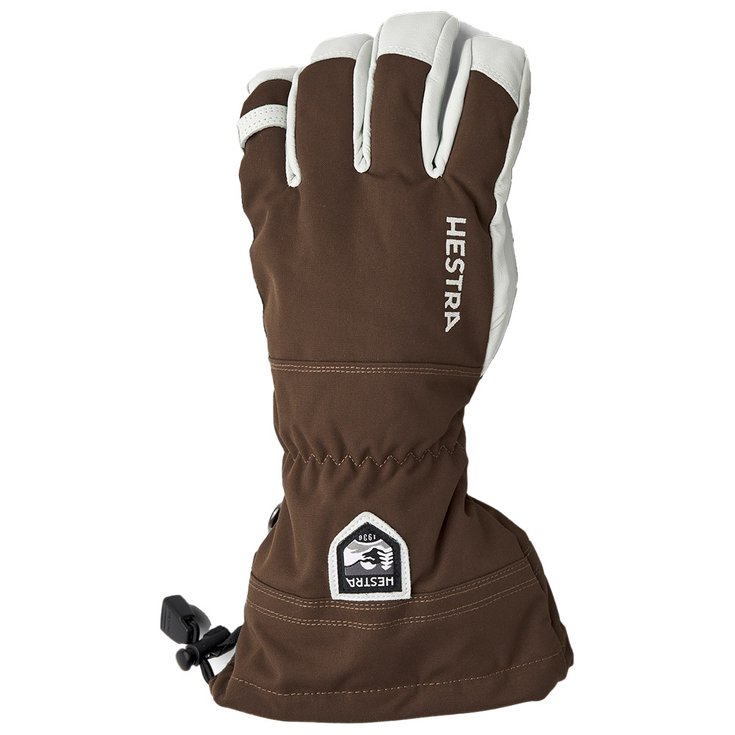 Hestra Gant Army Leather Heli Ski Glove Fing Espresso Présentation