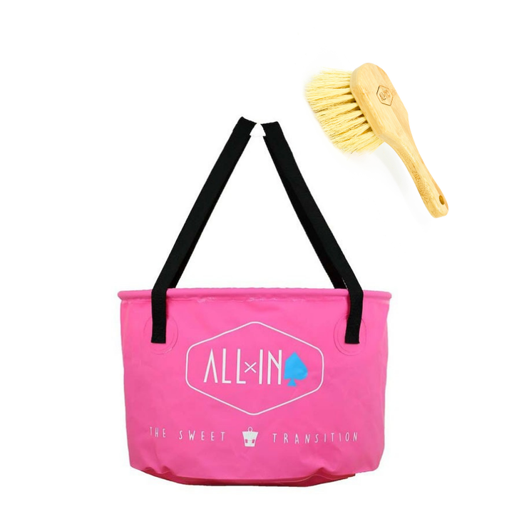 All-In Sac de Change Surf Sac Clean Kit 30L Pink + Brosse Profil