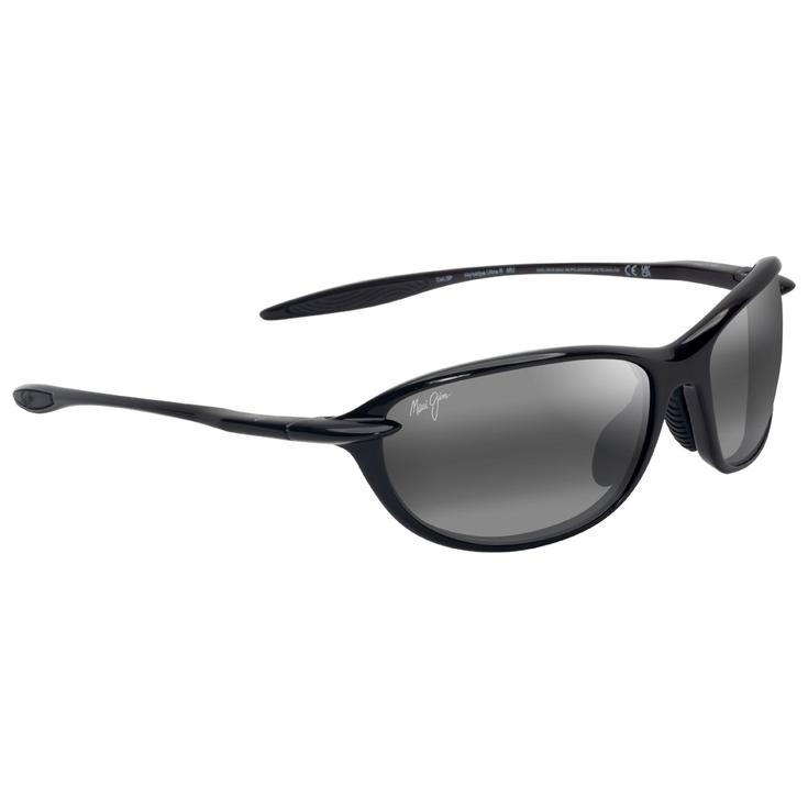 Maui Jim Lunettes de soleil Hookipa Ultra R Shiny Black Neutral Grey MauiUltra Présentation