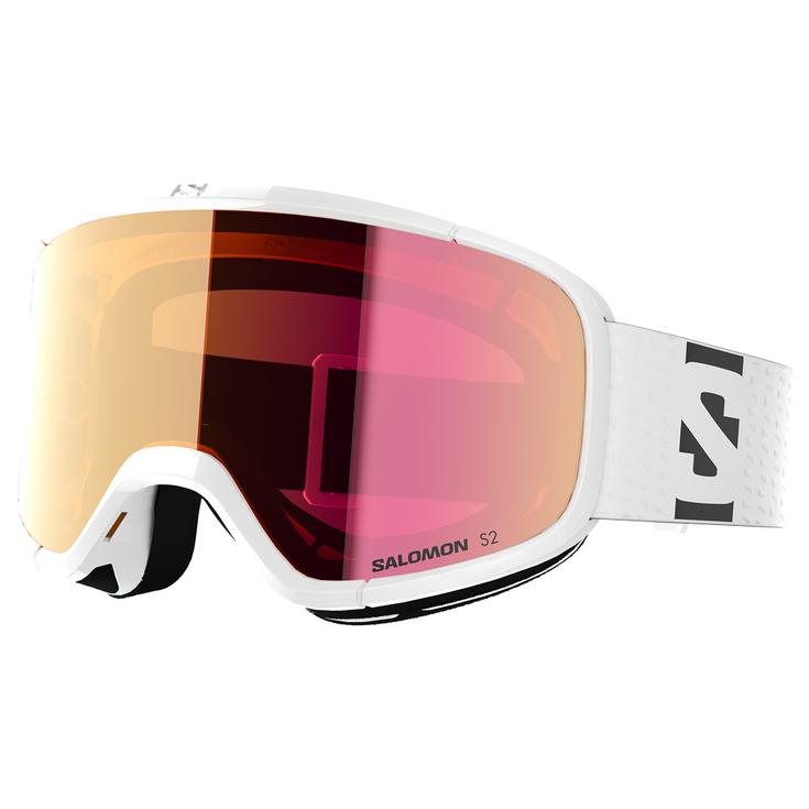 Salomon Masque de Ski Lumi White Multilayer Ruby Présentation