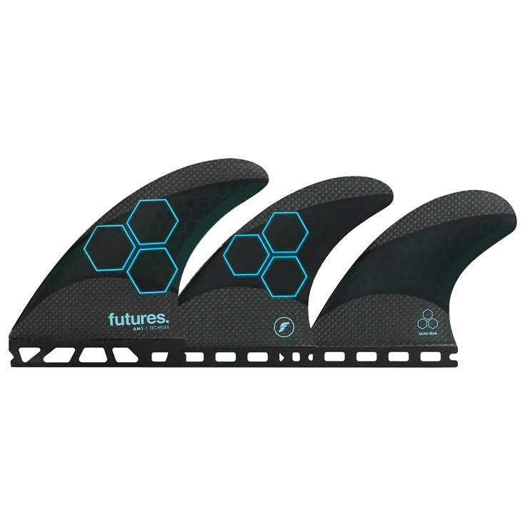 Futures Fins Ailerons Surf Futures Am1 Tf 5-Fin Techflex Black / Blue Présentation