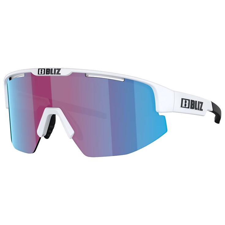 Bliz Lunettes de soleil Matrix Small Matte White Nano Optics Nordic Light Begonia Violet Blue Multi Présentation