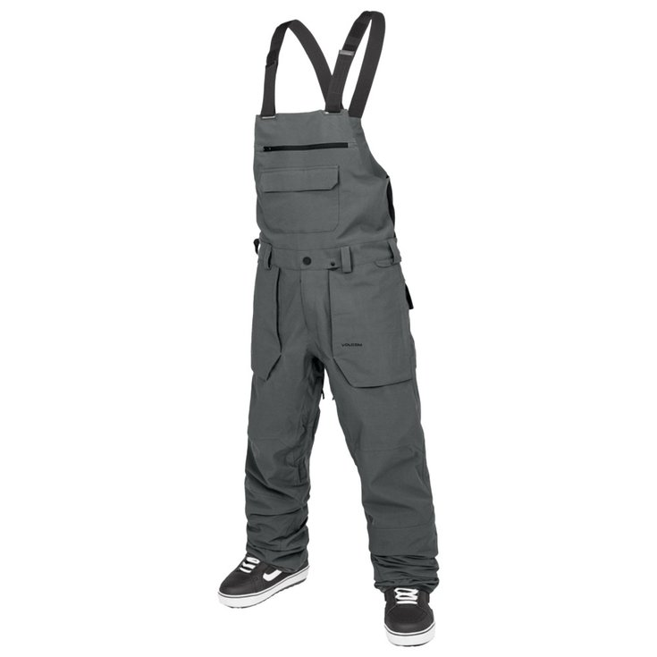 Volcom Pantalon Ski Roan Bib Overall Charcoal Présentation