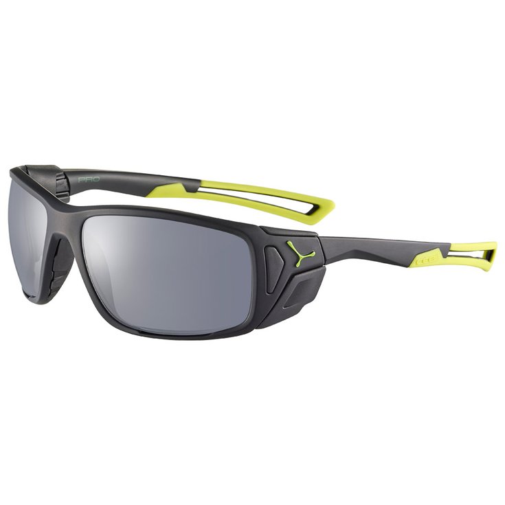 Cebe Lunettes de soleil Proguide Lime Pro Peak Grey Silver Présentation