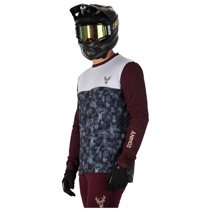 Animoz Maillot VTT Wild ML Burgundy Présentation