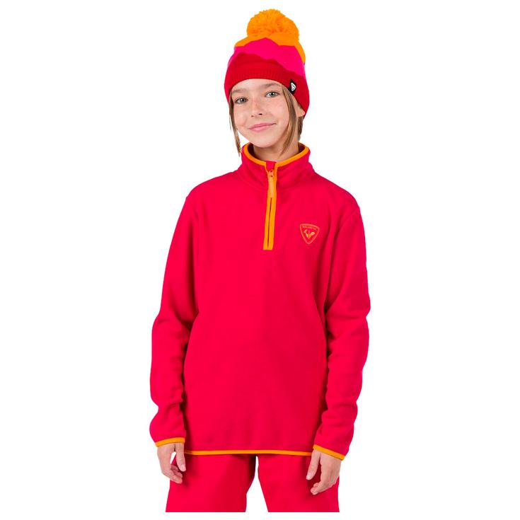 Rossignol Polaire Strawpile Half Zip Ruby Red Présentation