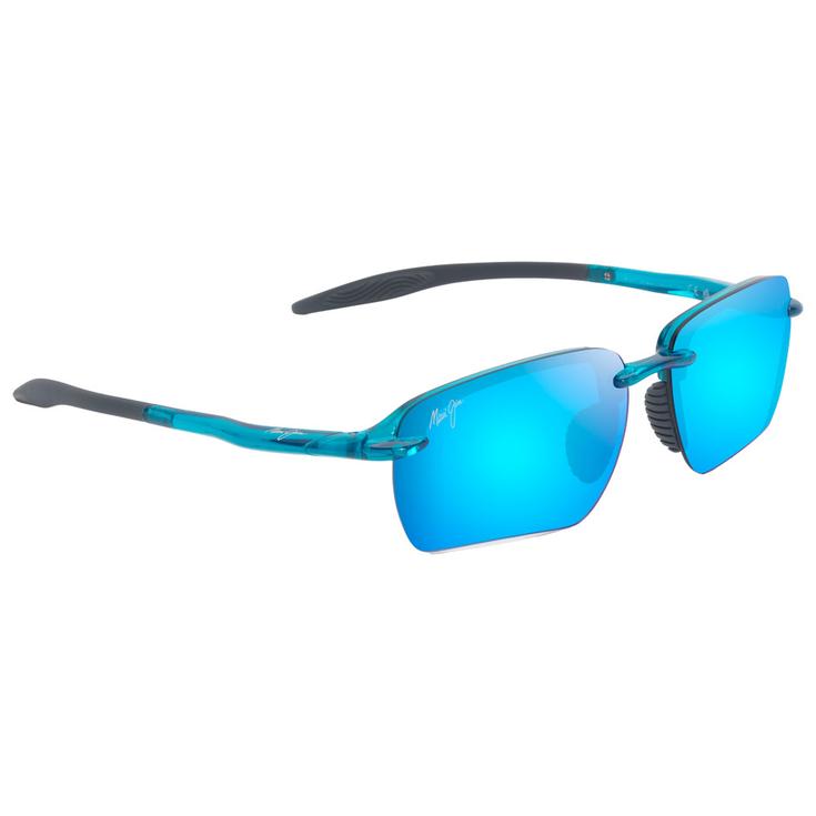 Maui Jim Lunettes de soleil Hookipa Ultra G Asian Fit Shiny Transparent Blue Blue Hawaii MauiUltra Présentation