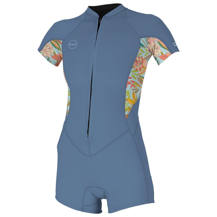 O'Neill Shorty Womens Bahia 2/1 Front Zip S/S Infinity/Dalia/Infinity Présentation