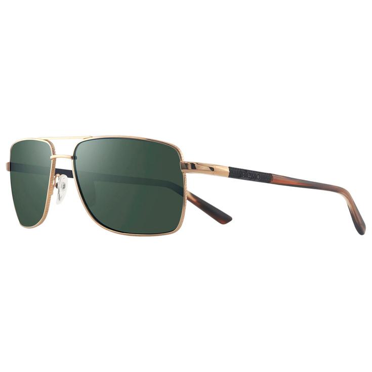 Revo Lunettes de soleil Ray Gold Crystal Smoke Green Polarized Présentation