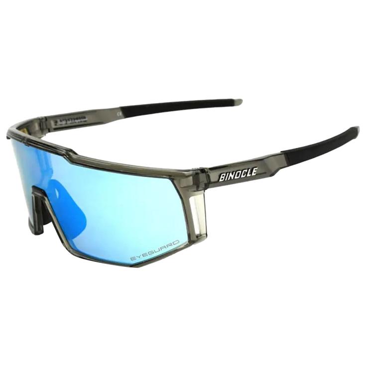 Binocle Eyewear Lunettes de soleil Horizon Shiny Grey Ice Blue Mirror Polarized Présentation