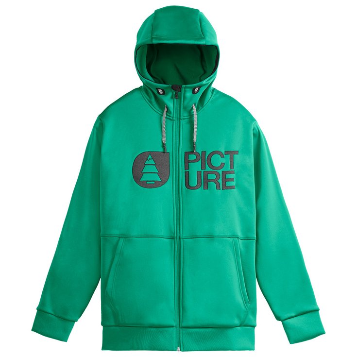 Picture Polaire Park Zip Tech Hoodie Spectra Green Présentation