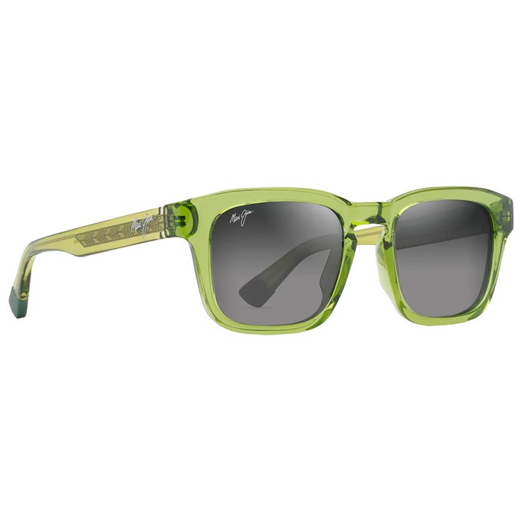 Maui Jim Lunettes de soleil Maluhia Vert Gazon Transparent Brillant Neutral Grey Minéral Superthin Présentation