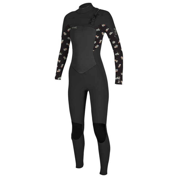 O'Neill Combinaison Intégrale Epic 4/3 Front Zip Black Cindy Daisy Présentation