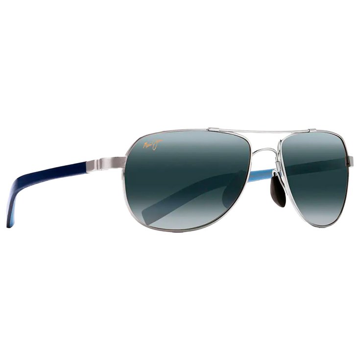 Maui Jim Lunettes de soleil Guardrails Argent Bleu Clair Gris Neutre MauiBrilliant Présentation