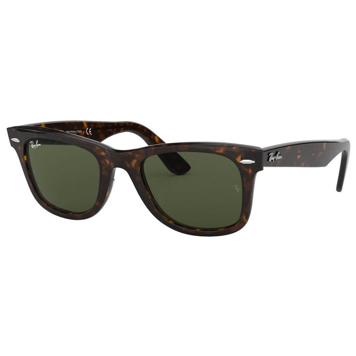 Ray Ban Lunettes de soleil RB2140 Original Wayfarer Classic Polished Tortoise Green G-15 Présentation