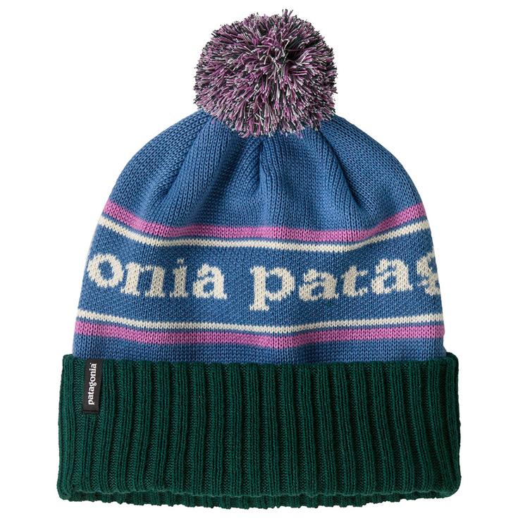 Patagonia Bonnet Powder Town Beanie Park Stripe Barnacle Blue Présentation
