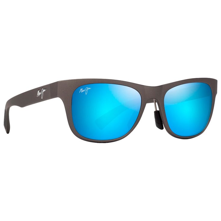 Maui Jim Lunettes de soleil Kapeau Metal Matte Grey Blue Hawaii Mineral Superthin Présentation