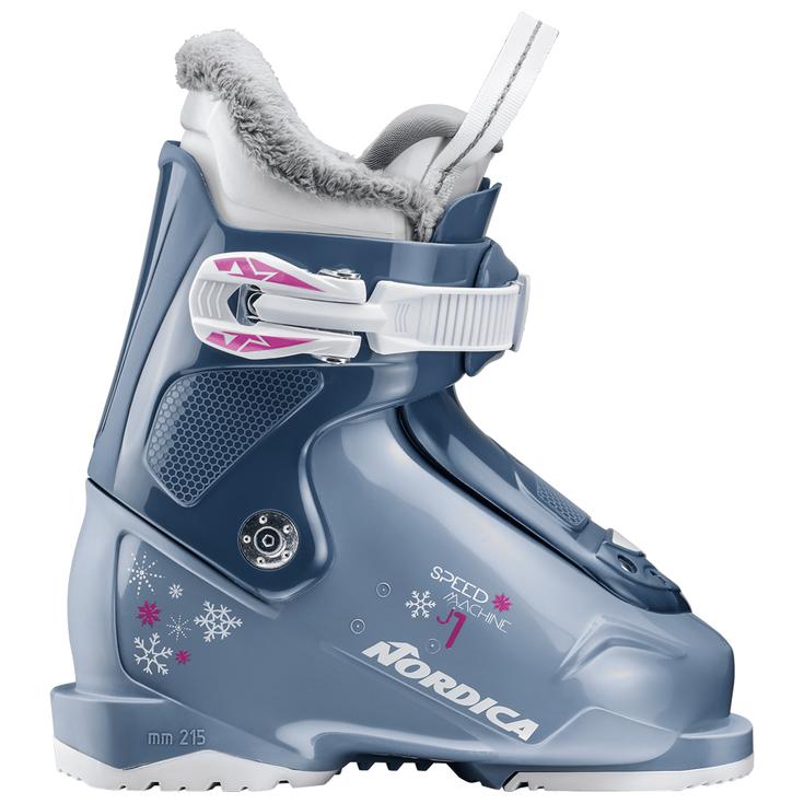 Nordica Chaussures de Ski Speedmachine J 1 Blue Light Blue Fuchsia Côté