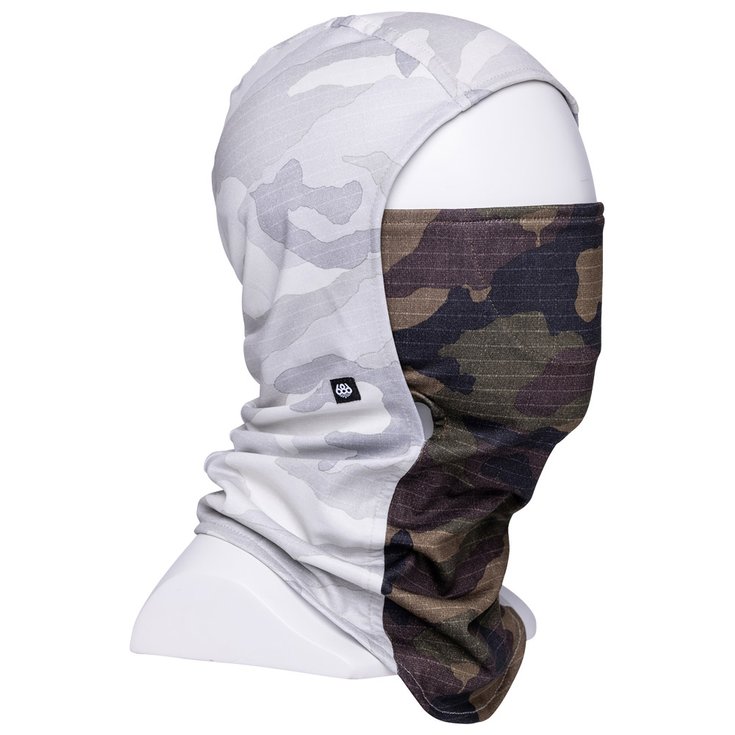 686 Cagoule Deluxe Hinged Balaclava White Camo Colorblack Présentation