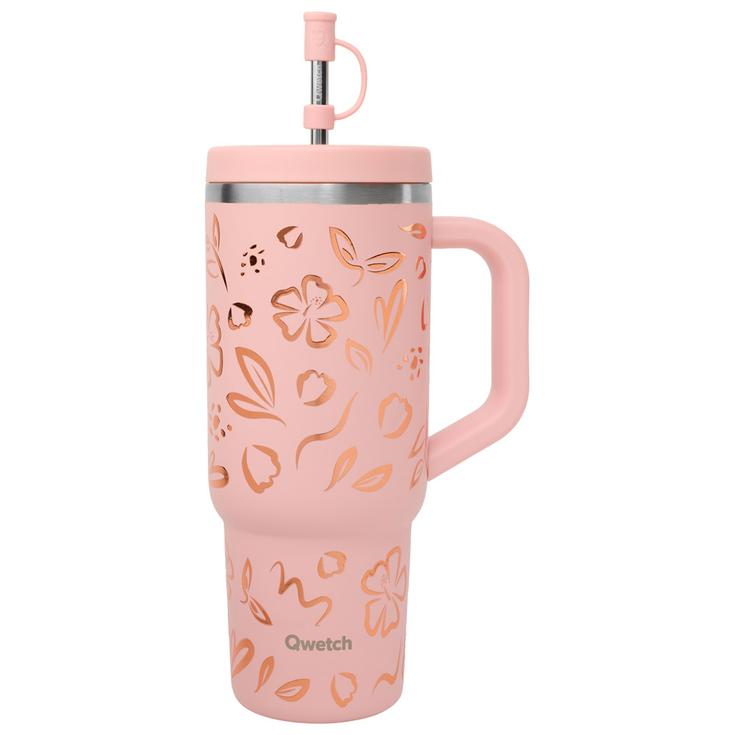 Qwetch Mug Travel Cup 900 ml Rose Pastel Présentation