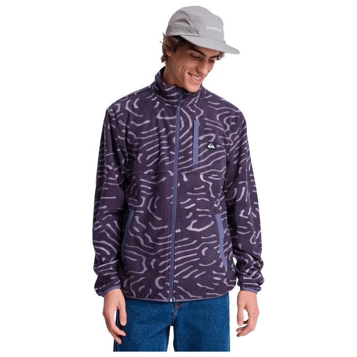 Quiksilver Polaire No Destination Full Zip Graystone Linear Stamp Présentation