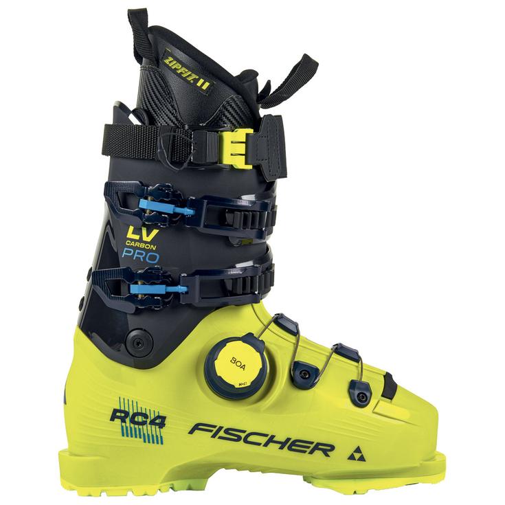 Fischer Chaussures de Ski Rc4 Carbon Pro Lv Boa Zf Cfc Gw Yellow Carbon Côté