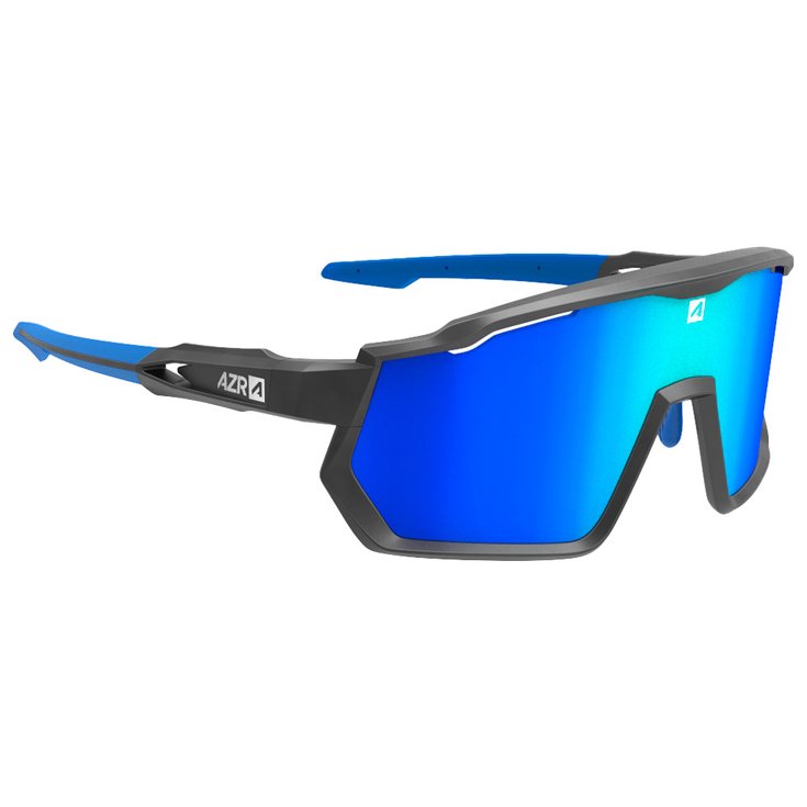 AZR Lunettes de soleil Pro Race Rx Noire Mate Multicouche Bleu Présentation