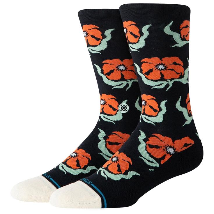 Stance Chaussettes Florals Socks Broadcast Floral Black Présentation