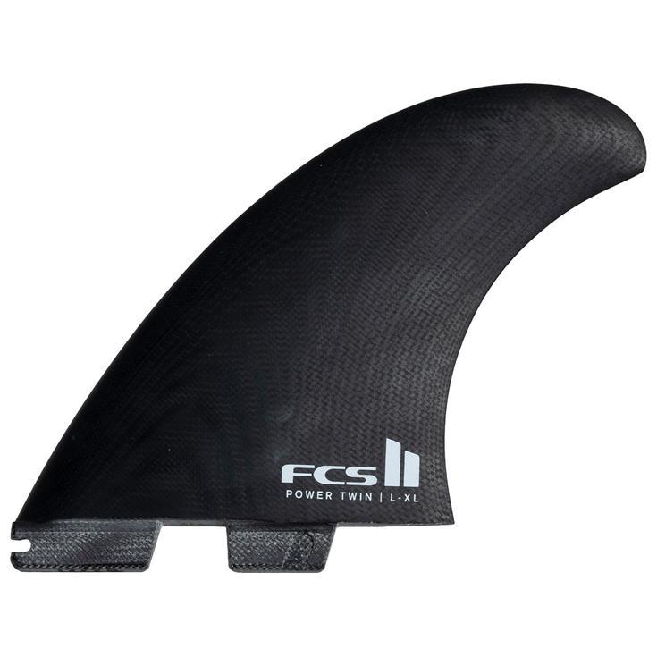 Fcs Ailerons Surf II Power Twin+1 Performance Glass Black White Présentation