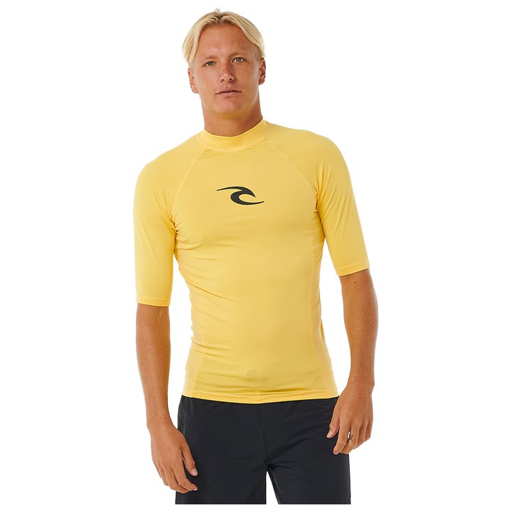 Rip Curl Top Manches Courtes Waves Performance SS Yellow 