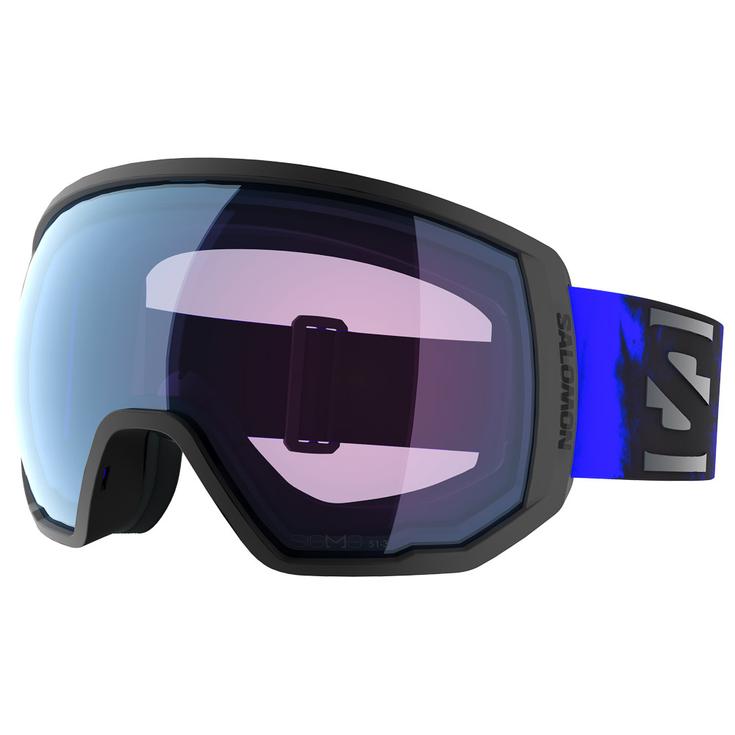 Salomon Masque de Ski Radium Pro Outline Black Blue Tie & Dye Sigma Photo Sky Blue Présentation