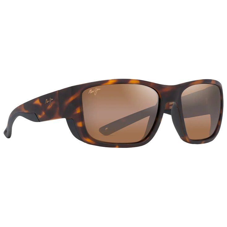 Maui Jim Lunettes de soleil Amberjack Tortue Mate Hcl Bronze Mineral Superthin Présentation
