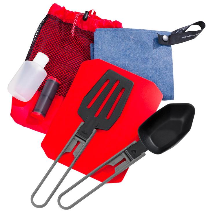 MSR Couverts Ultralight Kitchen Set Black Red Présentation