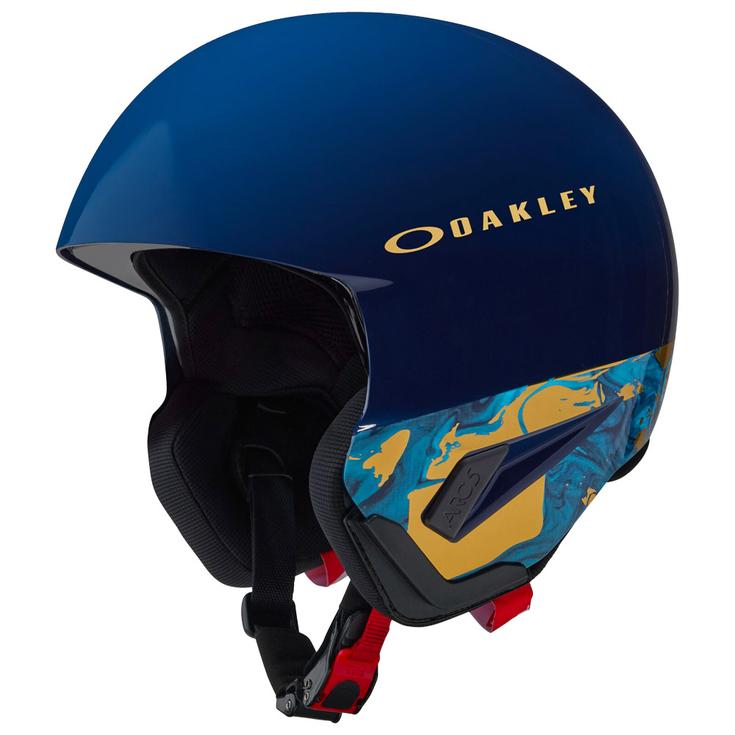 Oakley Casque de ski Arc5 Shiffrin Signature Navy Graphic Gold Présentation