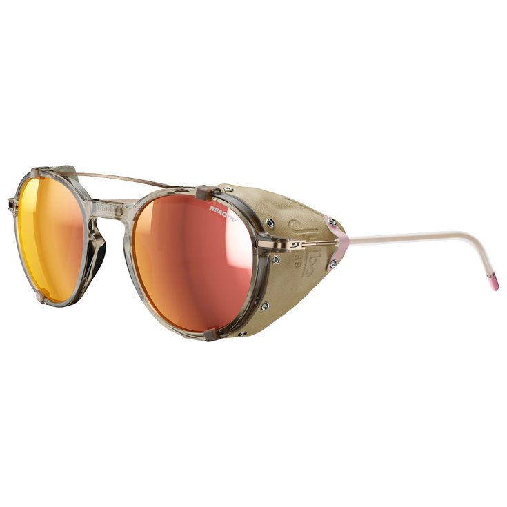 Julbo Lunettes de soleil Legacy Translucide Brillant Rose Or Beige Reactiv 1-3 Glare Control Présentation