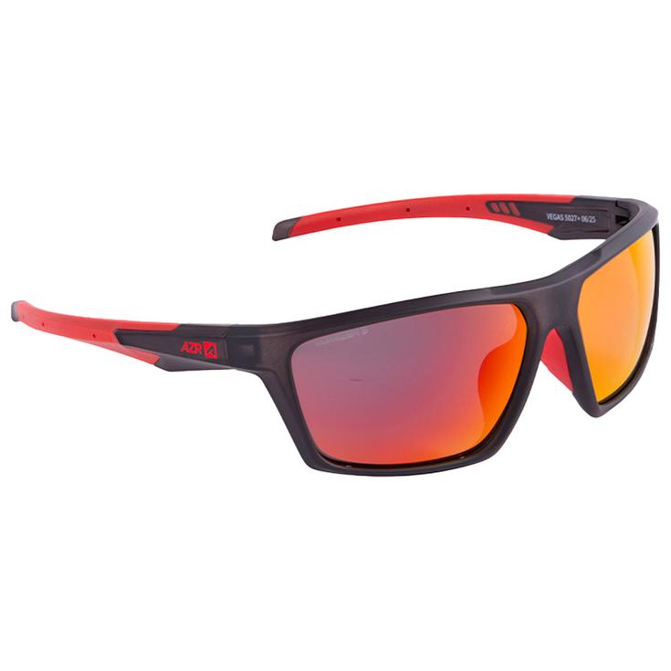 AZR Lunettes de soleil Vegas Crystale Noire Matte Multicouche Rouge Présentation
