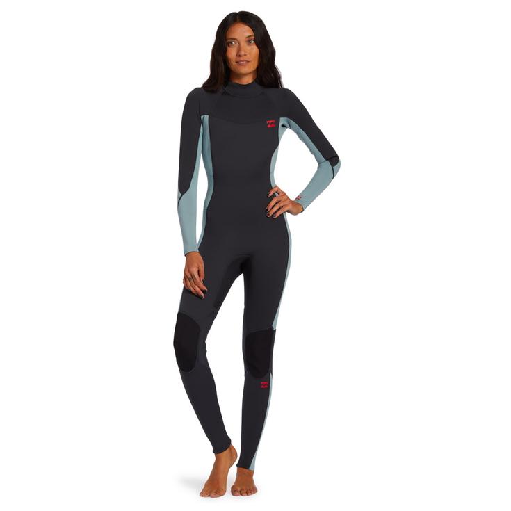 Billabong Combinaison Intégrale 3/2 Foil Back Zip Washed Black Présentation