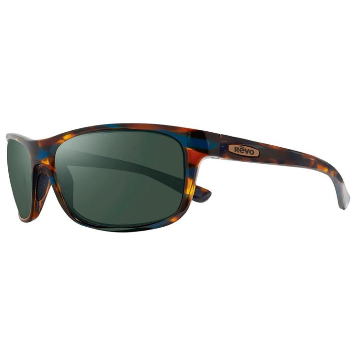 Revo Lunettes de soleil Jude Tortoise Blue Crystal Smoke Green Polarized Présentation
