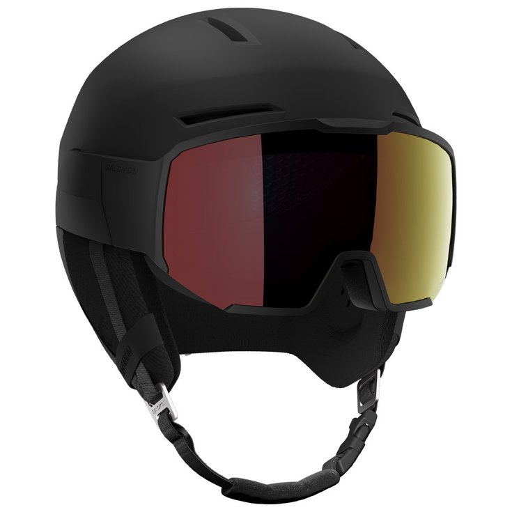 Salomon Casque visière Osmo Pro Black Sigma Photo Poppy Red Présentation