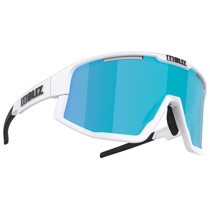 Bliz Lunettes de soleil Fusion Small Matte White Brown Blue Mirror Présentation