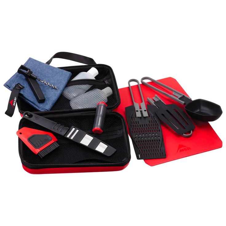 MSR Kit Repas Complet Alpine Deluxe Kitchen Set Black Red Présentation