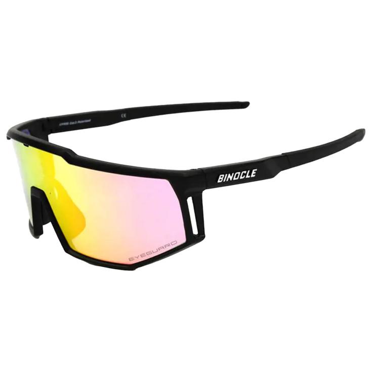 Binocle Eyewear Lunettes de soleil Horizon Shiny Black Pink Mirror Polarized Présentation