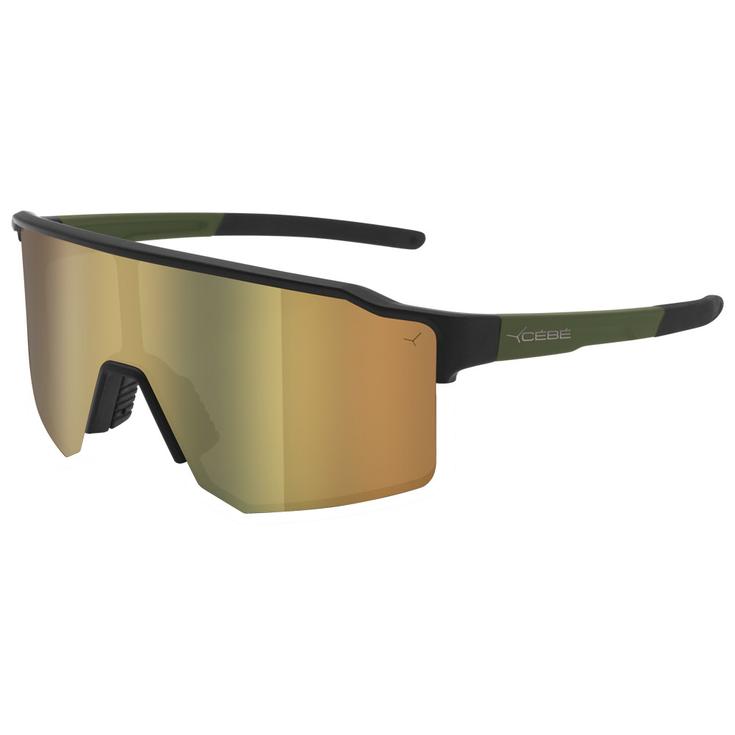 Cebe Lunettes de soleil Outflow Lite Matt Black Kaki Bronze Mirror Présentation